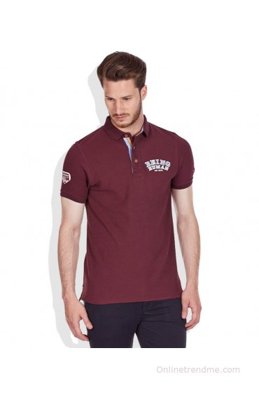 Being Human Purple Polos Neck T Shirt